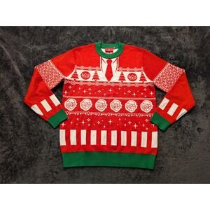 Men Sz M Revolt Christmas Sweater Red Ranboo Fashion Holiday Festive Xmas Winter